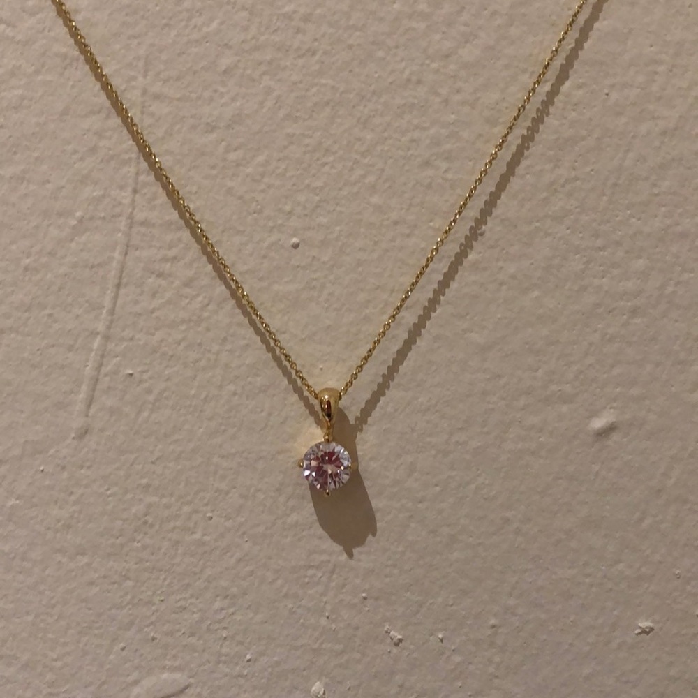 Delicate gold and diamond necklace
